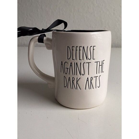 Rae Dunn Harry Potter Defense Against The Dark Arts Ceramic Mug Double Sided NEW - Picture 2 of 7
